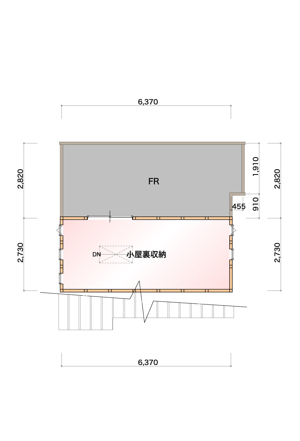 小屋裏 平面図