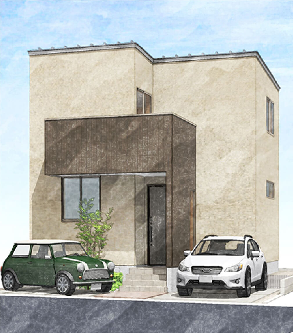 36.02m²37.67m²1階2階73.69m²78.21m²41.40m²延床面積施工床面積建築面積
