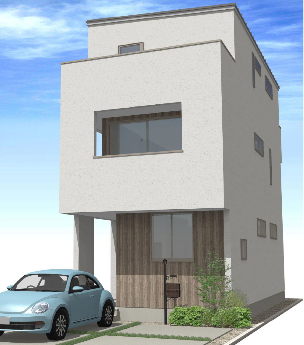 36.02m²37.67m²1階2階73.69m²78.21m²41.40m²延床面積施工床面積建築面積